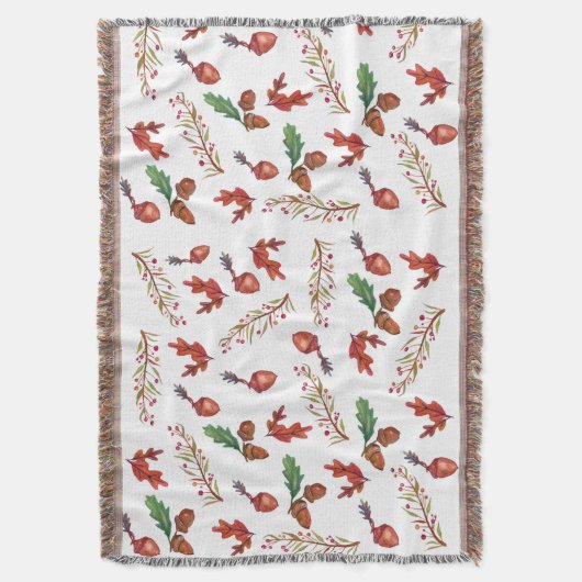 Acorns, Herbstkunst Decke (Vorderseite Vertikal)