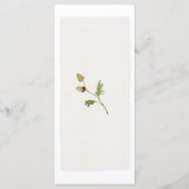 Acorns Oak Blätter Wedding | Menükarte (Rückseite)