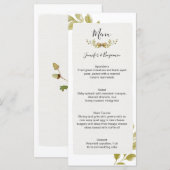 Acorns Oak Blätter Wedding | Menükarte (Vorne/Hinten)