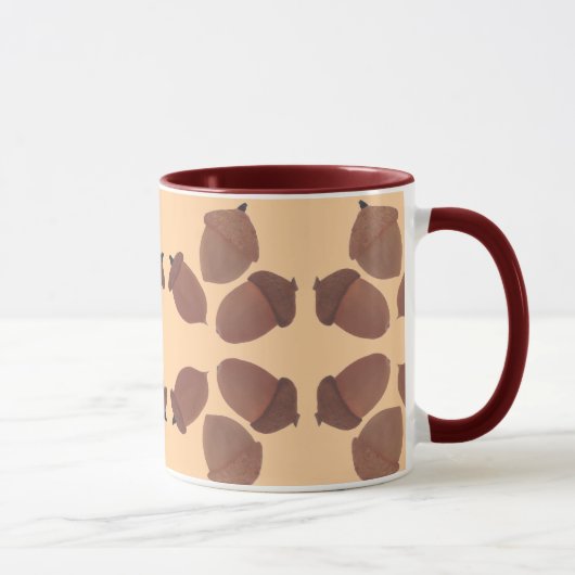 Acorns Pattern on Custom Mugs Tasse (Rechts)