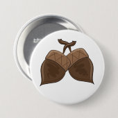 Acorns Rustikale Herbstwälder Natur Button (Vorne & Hinten)