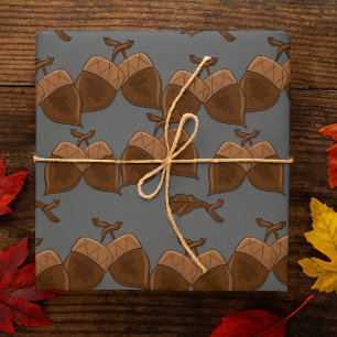 Acorns Rustikale Herbstwälder Natur Geschenkpapier