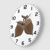 Acorns Rustikale Herbstwälder Natur Große Wanduhr (Winkel)