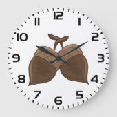 Acorns Rustikale Herbstwälder Natur Große Wanduhr (Vorderseite)