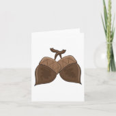 Acorns Rustikale Herbstwälder Natur Karte (Vorderseite)