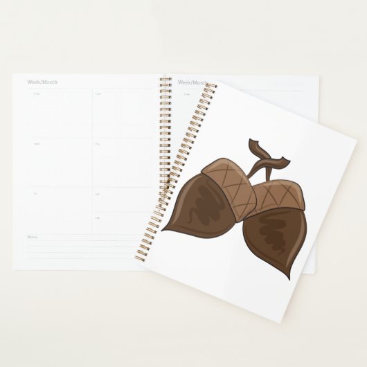 Acorns Rustikale Herbstwälder Natur Planer (Anzeige)