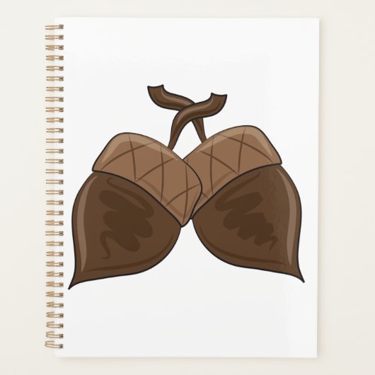 Acorns Rustikale Herbstwälder Natur Planer (Vorderseite)