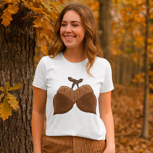 Acorns Rustikale Herbstwälder Natur T-Shirt