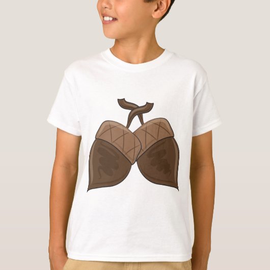 Acorns Rustikale Herbstwälder Natur T-Shirt (Vorderseite)