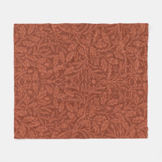 Acorns und Oak-Blätter (von William Morris) Fleecedecke (Vorderseite (Horizontal))