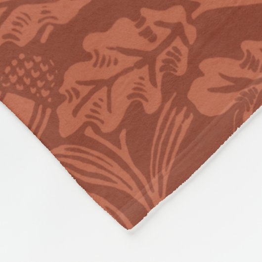 Acorns und Oak-Blätter (von William Morris) Fleecedecke (Ecke)