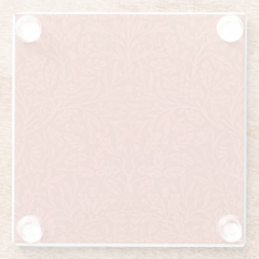 Acorns und Oak Blätter von William Morris Glasuntersetzer (Rückseite)