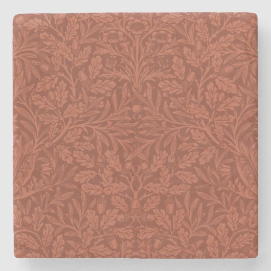 Acorns und Oak-Blätter (von William Morris) Steinuntersetzer (Vorderseite)