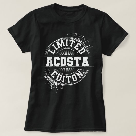 ACOSTA Funny Familienname Tree Geburtstag Wiederse T-Shirt (Design vorne)