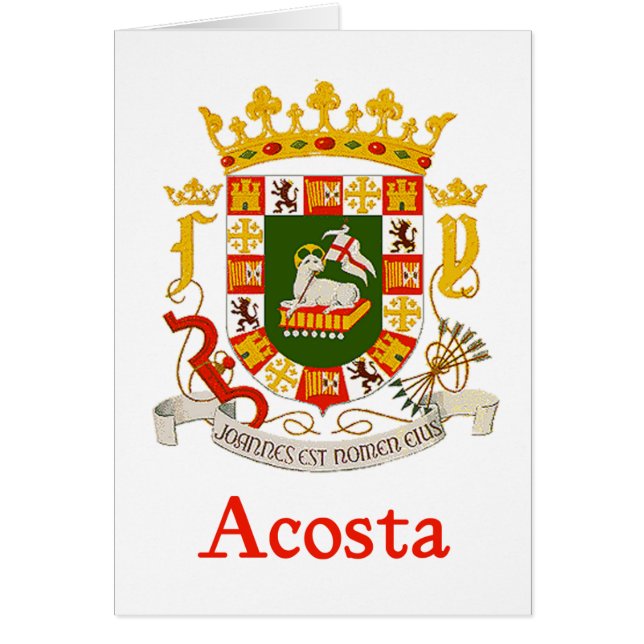 Acosta Schild von Puerto Rico (Vorne)