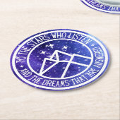 ACOTAR für die Stars, die Velaris Night Court höre Runder Pappuntersetzer (Angewinkelt)