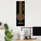 ACOUSITIC GUITAR 12 X 36 POSTER BANNER (Heimbüro)