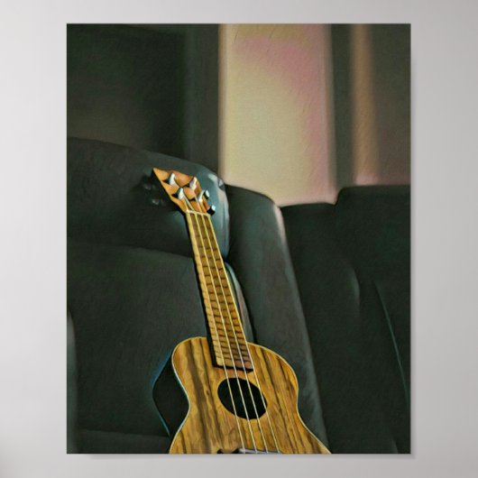 acoustic bass electric guitar gift poster (Vorne)