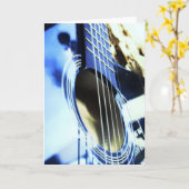 Acoustic Blues Guitar Strings Karte (Gelbe Blume)