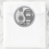 Acoustic Electric Gitarren Yin Yang Stainless Stee Runder Aufkleber (Tasche)