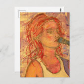 Acoustic Girl Postkarte (Vorne/Hinten)
