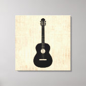 Acoustic Gitarre Art Script Hintergrund Leinwanddruck (Vorderseite)