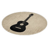 Acoustic Gitarre Art Script Hintergrund Schneidebrett (Ecke)