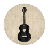 Acoustic Gitarre Art Script Hintergrund Schneidebrett (Vorderseite)