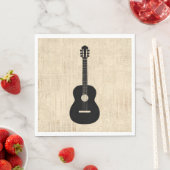 Acoustic Gitarre Art Script Hintergrund Serviette (Beispiel)