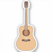 Acoustic Gitarre ! Aufkleber (Vorderseite)