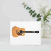 Acoustic Gitarre horizontal Postkarte (Stehend Vorderseite)