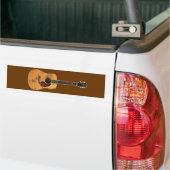 Acoustic Gitarre horizontal (verzweigt) Autoaufkleber (Auf Lkw)