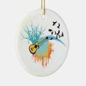 Acoustic Gitarre-Sonderschmuck Keramik Ornament (Rechts)