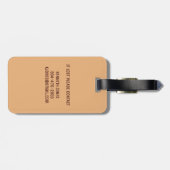 Acoustic Gitarrist Tan Brown Gepäckanhänger (Rückseite horizontal)