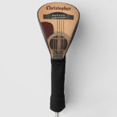 Acoustic Gitarrist Tan Brown Golf Headcover (Vorderseite)
