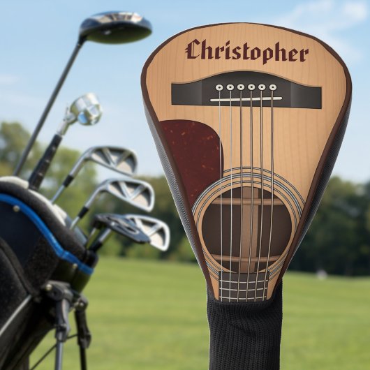Acoustic Gitarrist Tan Brown Golf Headcover