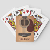 Acoustic Gitarrist Tan Brown Spielkarten (Rückseite)