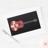 Acoustic Guitar, alt und abgetragen, schwarz Rechteckiger Aufkleber (Umschlag)