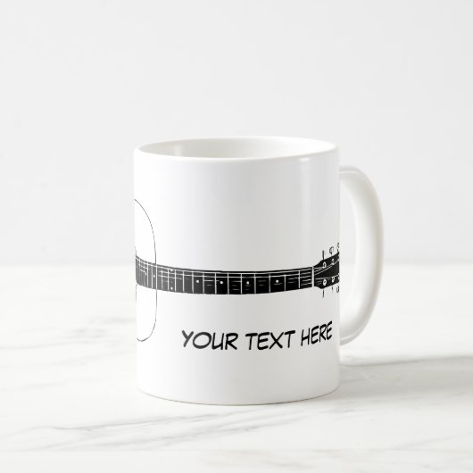 Acoustic Guitar And Your Own Text Kaffeetasse (VorderseiteRechts)