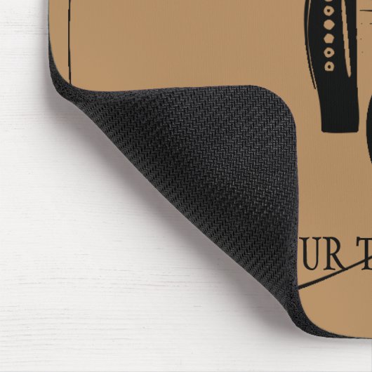 Acoustic Guitar And Your Own Text Mousepad (Ecke)
