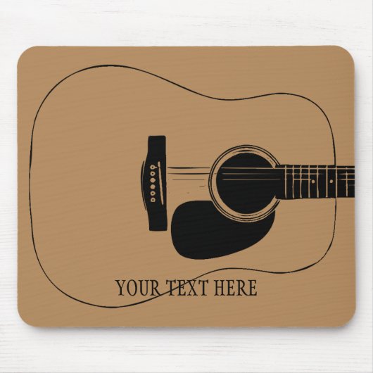 Acoustic Guitar And Your Own Text Mousepad (Vorne)