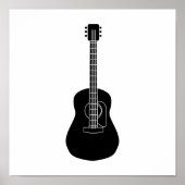 Acoustic Guitar Black Poster (Vorne)