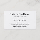 Acoustic Guitar Blue Artist Business Cards Visitenkarte (Rückseite)