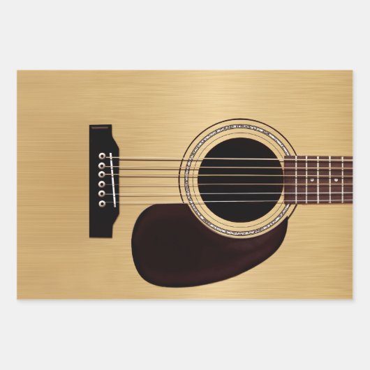 Acoustic Guitar Bundle Geschenkpapier Set (Vorderseite)