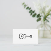 Acoustic Guitar Business Cards Visitenkarte (Stehend Vorderseite)