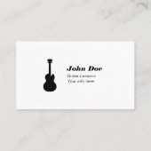 Acoustic Guitar Business Cards Visitenkarte (Rückseite)