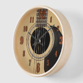 Acoustic Guitar Clock w/ Numbers Wanduhr (Winkel)