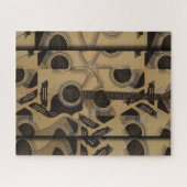 Acoustic Guitar Cubism Puzzle (Horizontal)