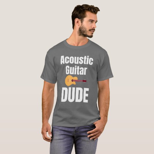 Acoustic Guitar Dude Guitarist Lover Rocker Band b T-Shirt (Vorne ganz)