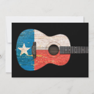 Acoustic Guitar, gealtert und abgetragen Texas Fla